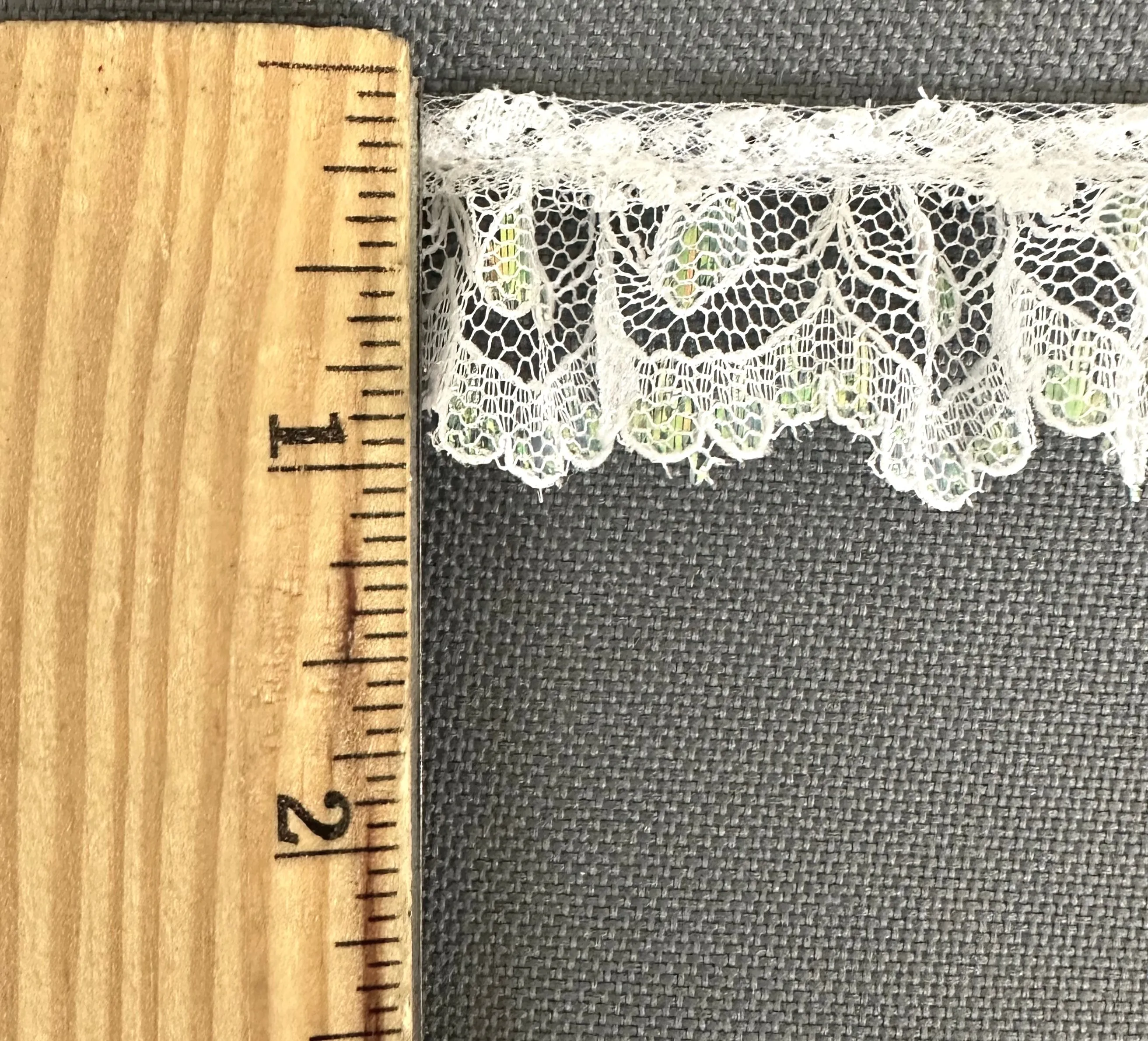 1" Ruffled Gathered Heart Lace Trimming - 12 Yards!
