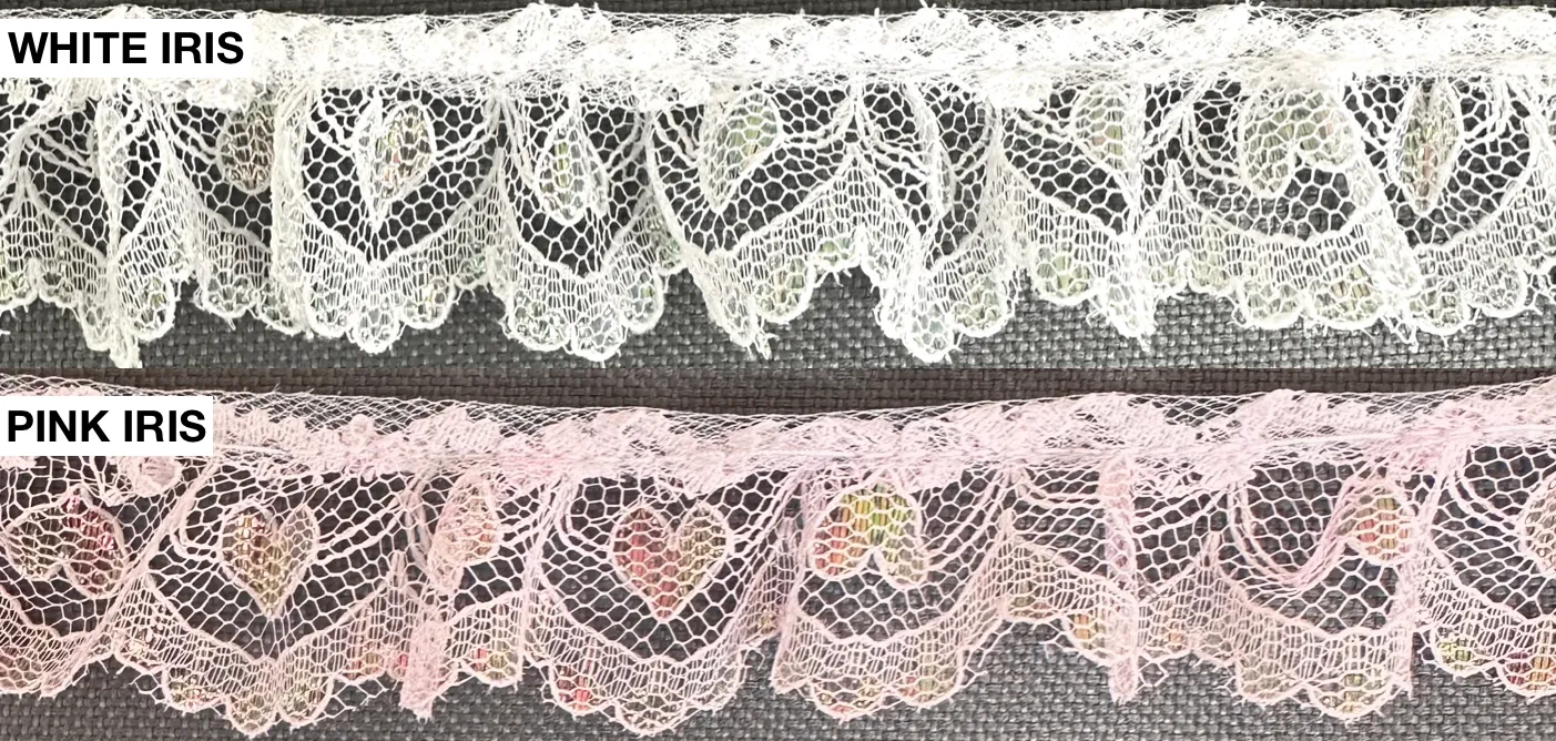 1" Ruffled Gathered Heart Lace Trimming - 12 Yards!