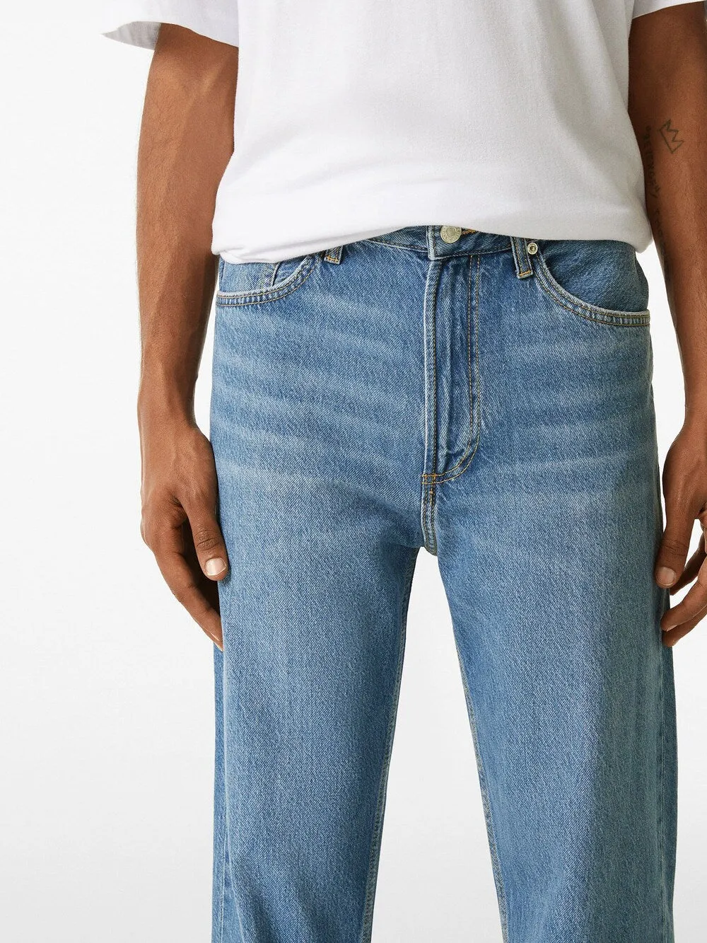 Bershka loose fit jeans, blue