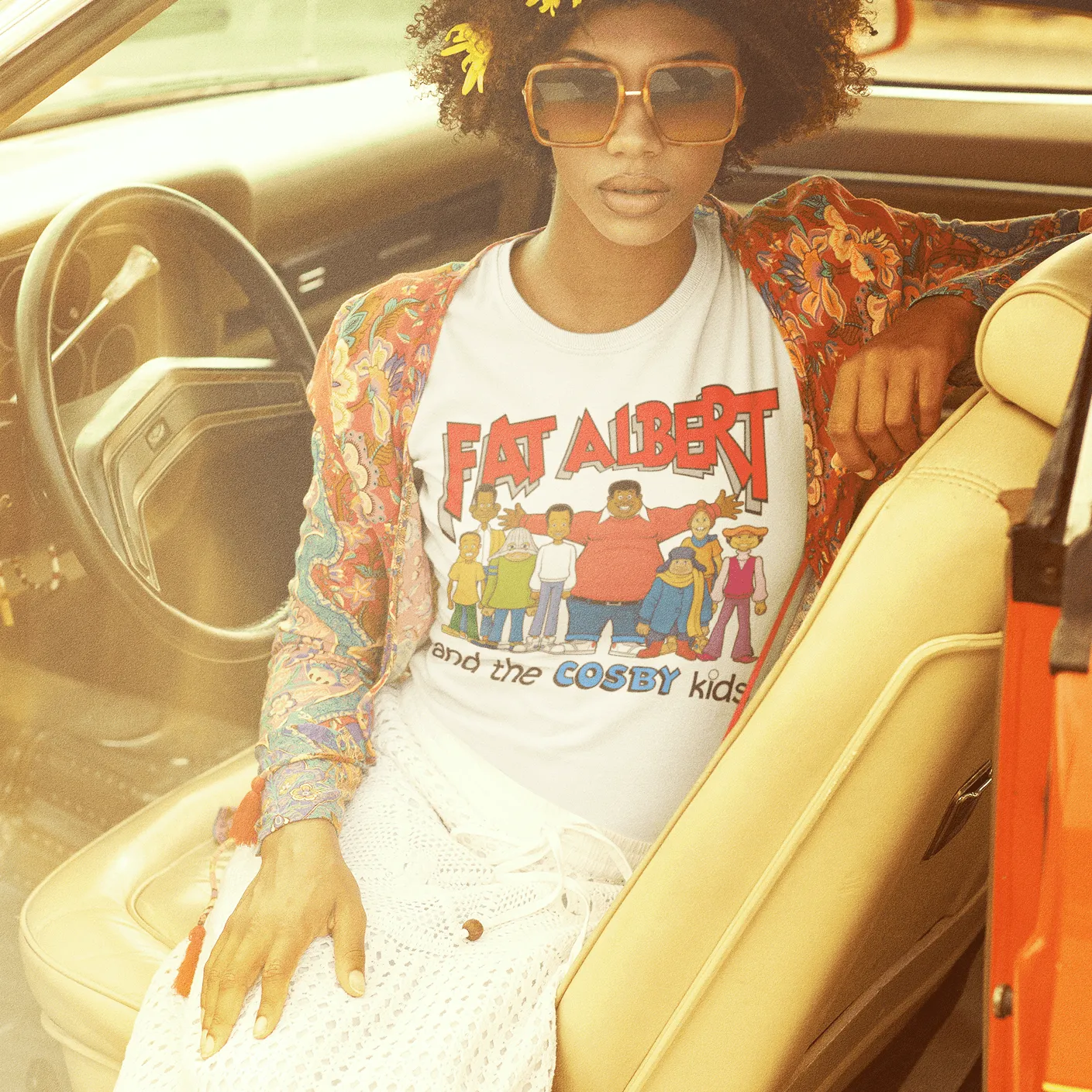 Fat Albert And The Cosby Kids Short Sleeve DTG Printed Premium Top