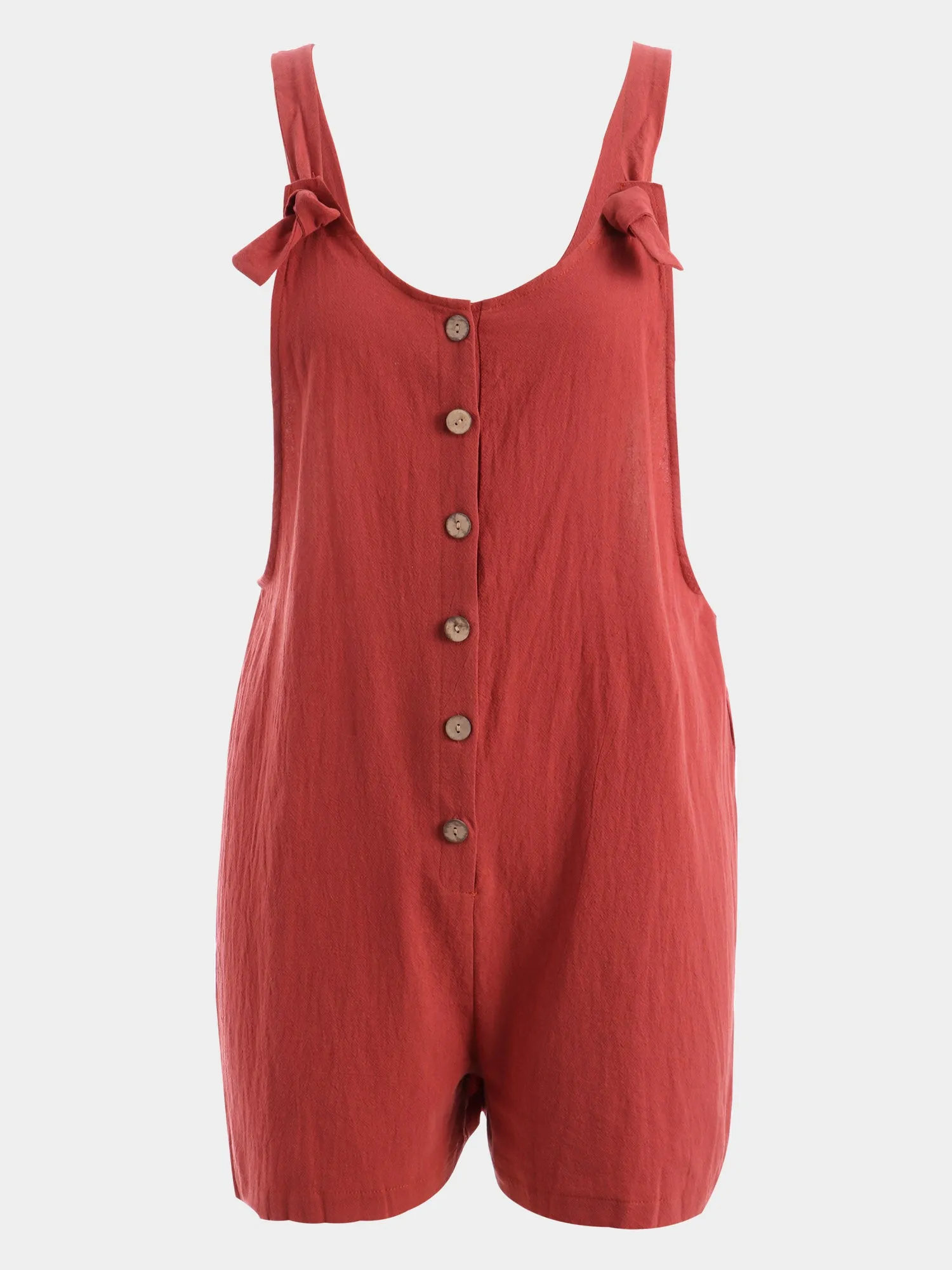 Midsize Sweet Languor Linen-Cotton Romper