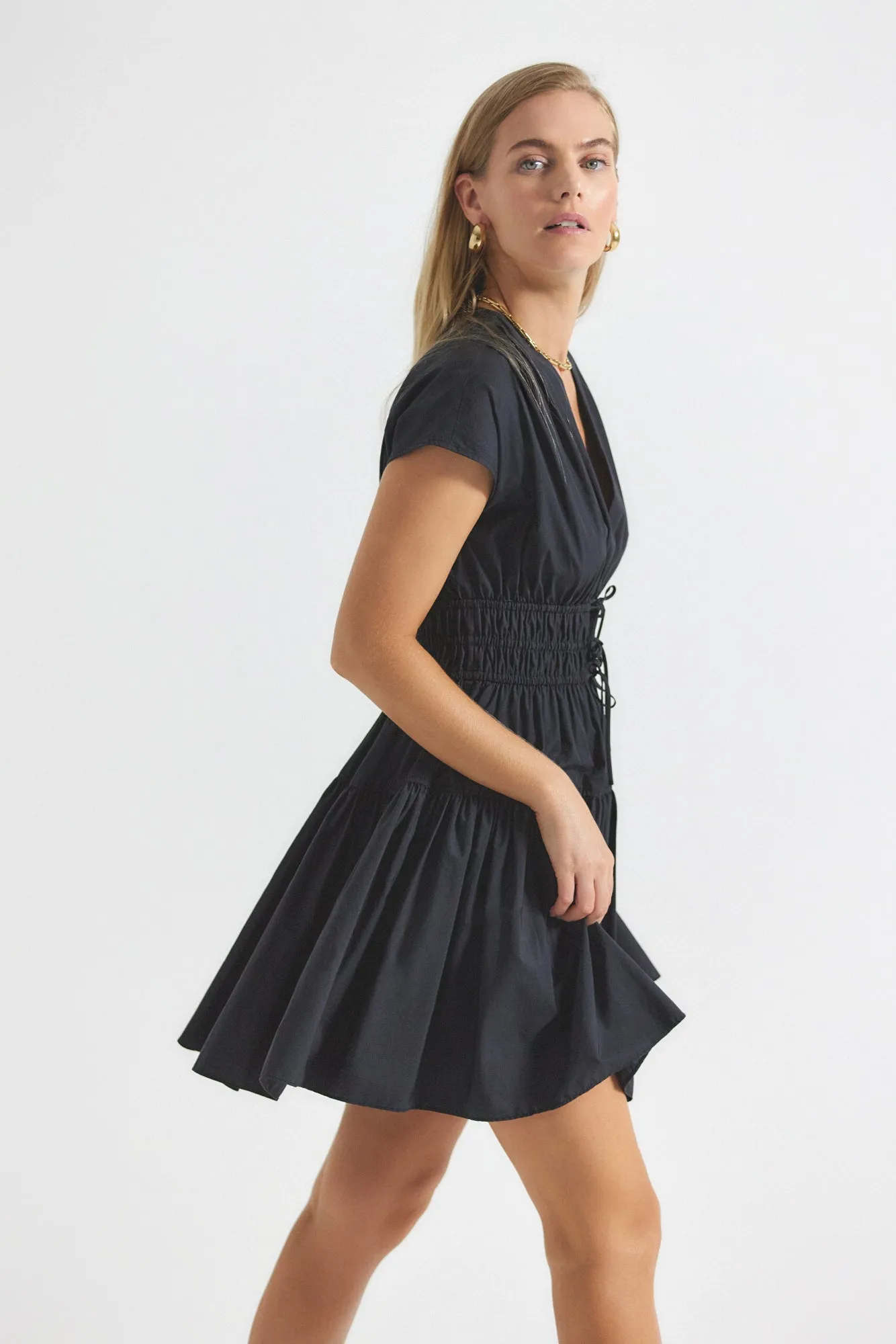 Tora V-Neck Dress - Black