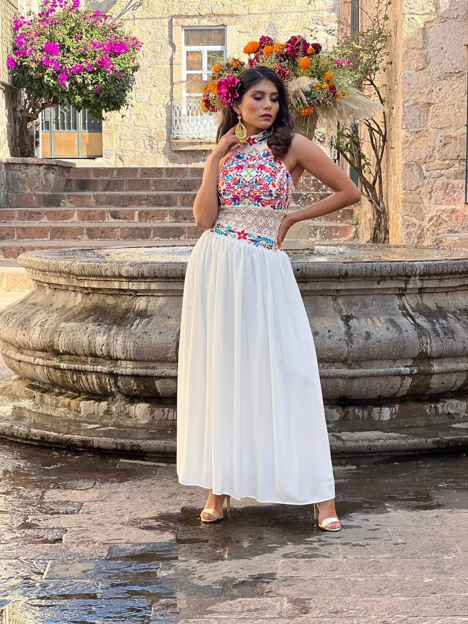 Tulum Floral Mexican Dress