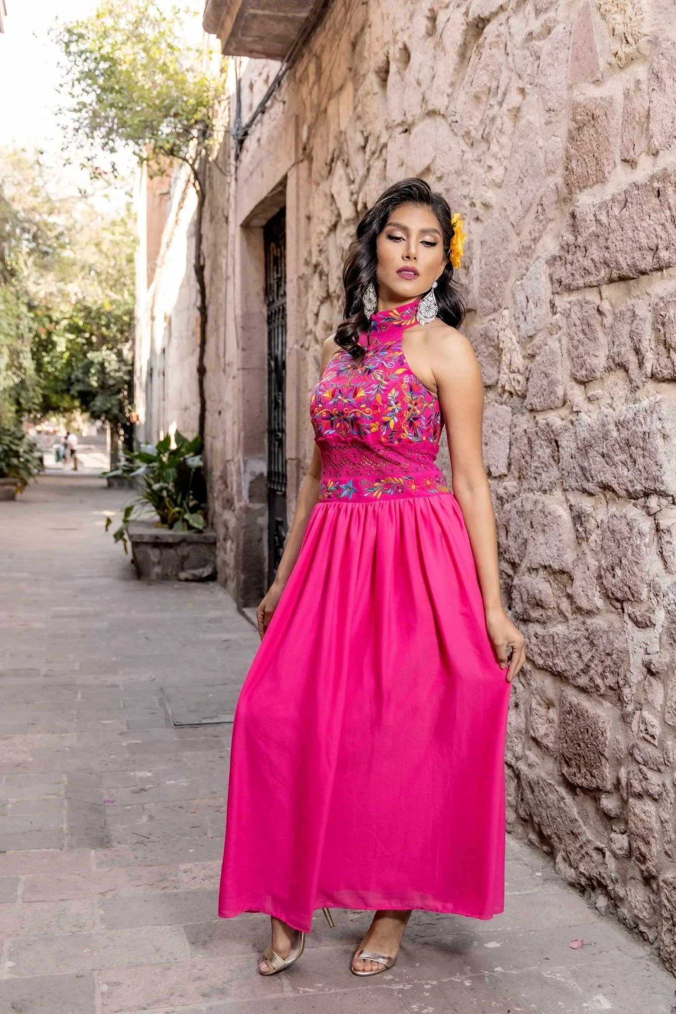 Tulum Floral Mexican Dress