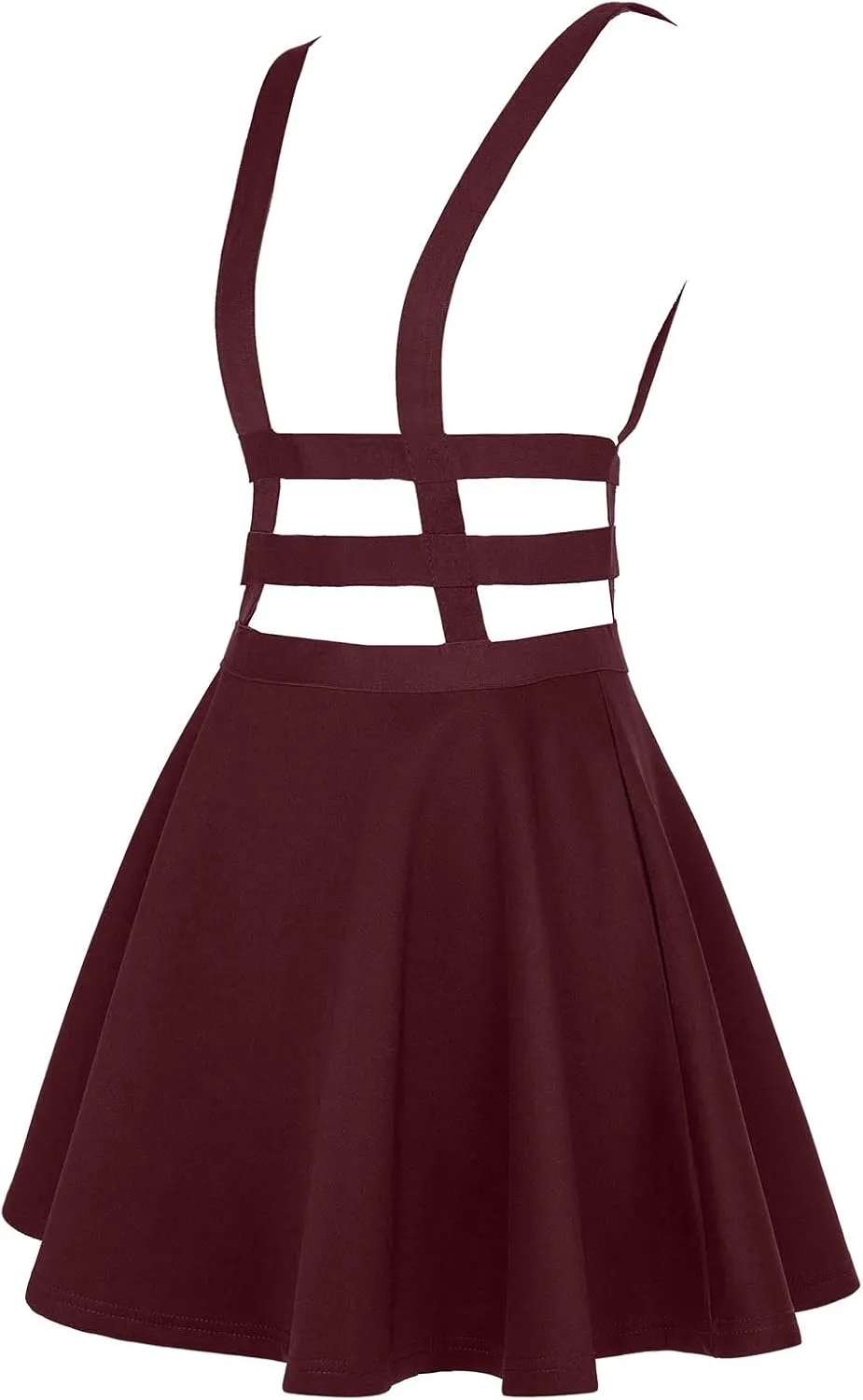 Women's Braces Skirt Pleated A-Line Suspender Mini Skirt